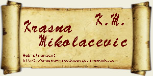 Krasna Mikolačević vizit kartica